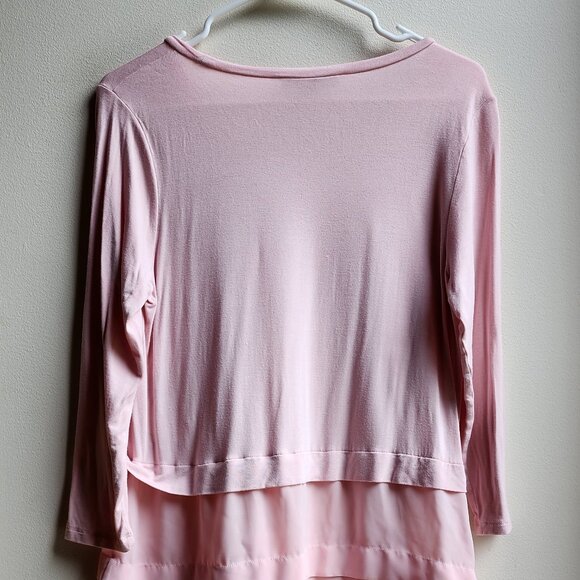 MICHAEL Michael Kors Pink Layered Scoop Neck Blouse Size Small - Picture 15 of 16